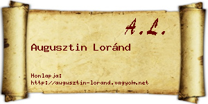 Augusztin Loránd névjegykártya